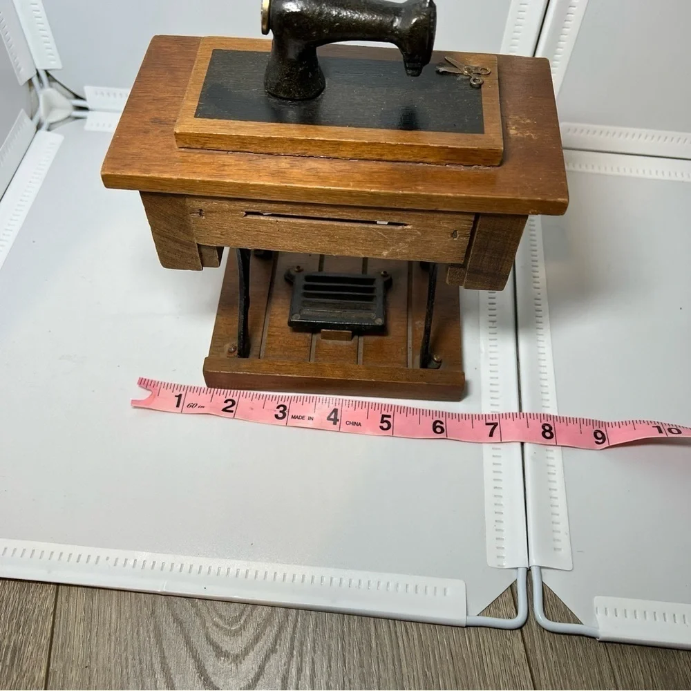 Mini Sewing Machine Music Box by George Good Corporation, Vintage Works Well
